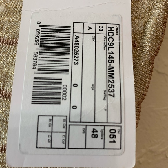 MISSONI Sz 48 EUR USA 12 NEW LUREX DRESS GOLD NWT - Picture 14 of 14